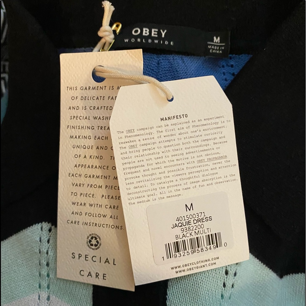 OBEY Chevron Pattern Jaquie Polo Sweater Dress - Picture 8 of 11